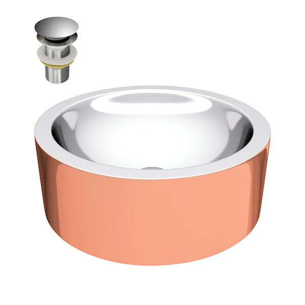 Anzzi Arthur 16" Handmade Vessel Sink in Polished Nickel BS-006 - main